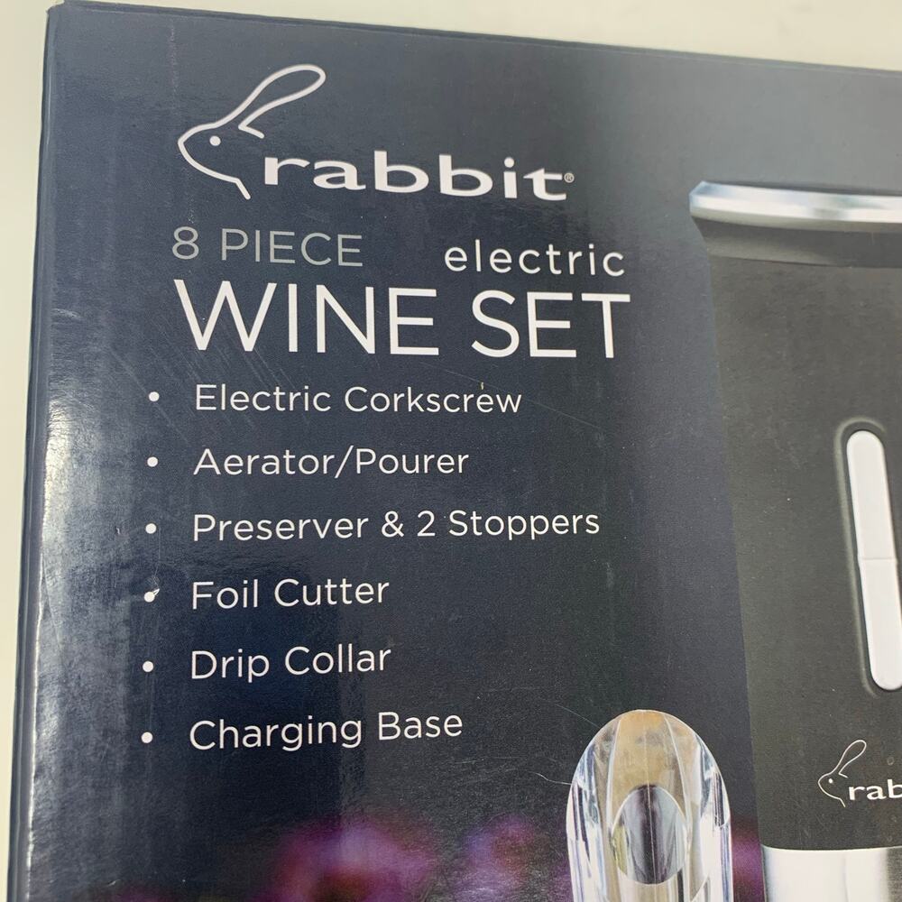NWT! Rabbit 8-Piece Electric Wine Set - Picture 7 of 7